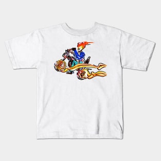 Ghost Riding Dude Kids T-Shirt